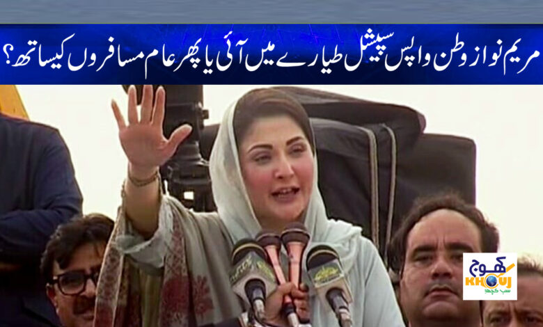 Maryam Nawaz returning News