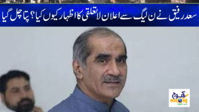 Saad Rafiq Disaffiliated From PML N