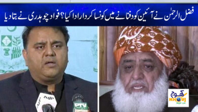 fawad chaudhry and fazal ur rehman news