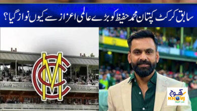 Muhammad Hafeez Award News in Urdu