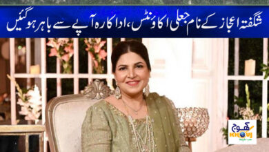 Shagufta Ejaz Latest News in Urdu