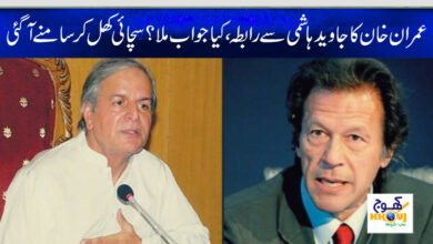 imran khan contact with javed hashmi