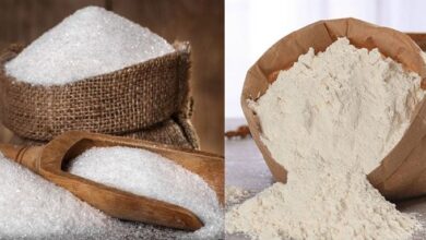 flour and sugar