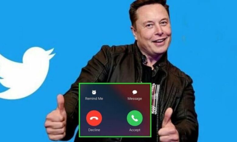 twitter audio and video call