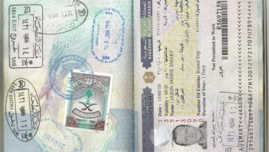 visa sticker on saudi arabia passport