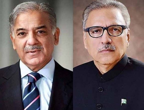 arif alvi,pm shebaz sharief