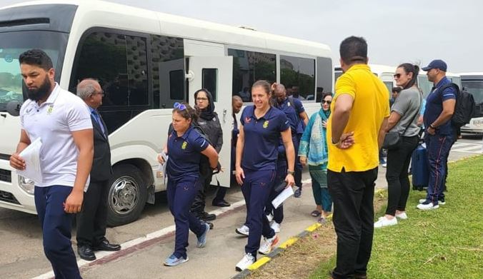 cricket team of south africa arrives