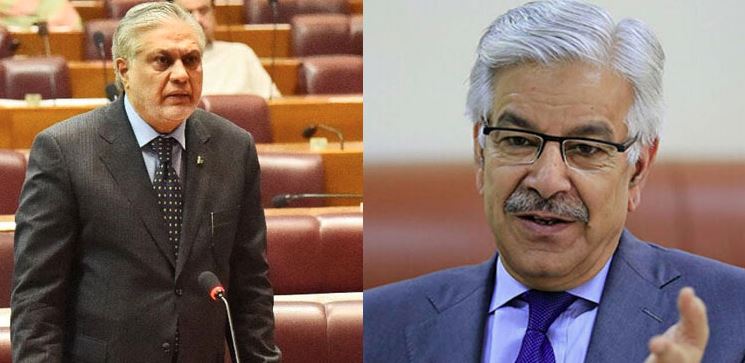 khawaja asif and ishaq dar