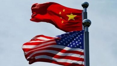 china ,america,flags