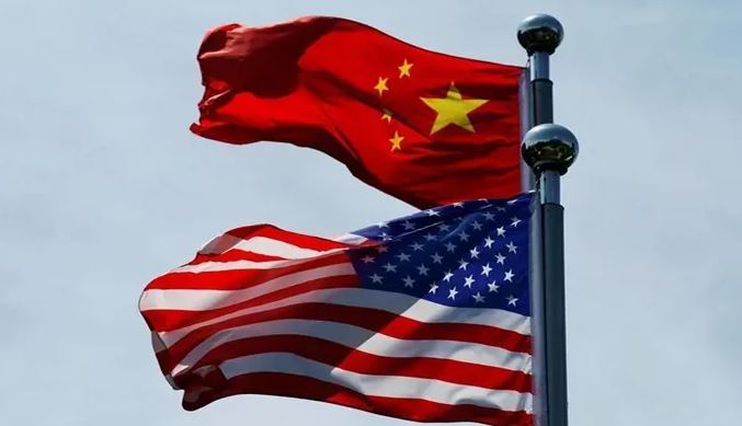 china ,america,flags