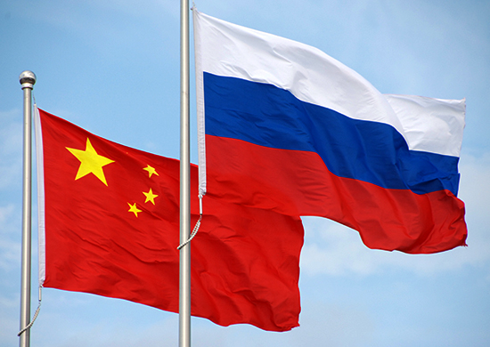 china,russia ,flags