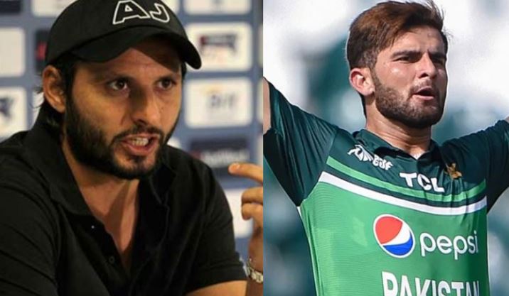 cricketer shahid afridi,shaheen afridi