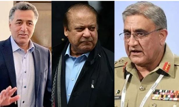 gen bajwa,nawaz sharief ,faiz hameed
