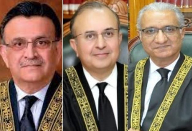 justice umar atat bandial, justice mansoor ali shah,justice ejaz ul ahsan