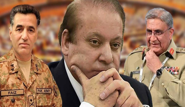 nawaz sharif faiz hameed and gerneral bajwa