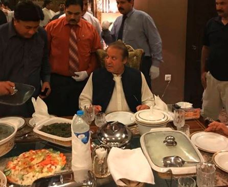 nawaz sharief got breakfast