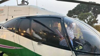 nawaz sharif arrives in helicopter