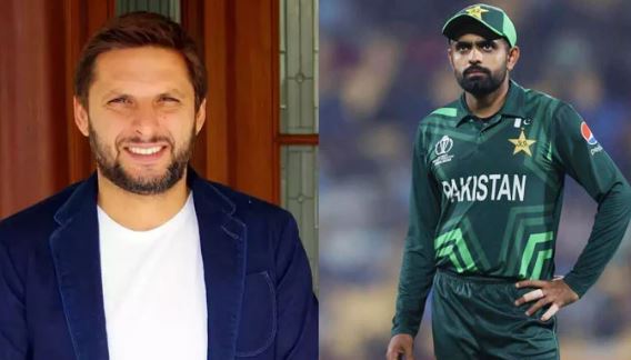 cricketer shahid afridi,babar azam