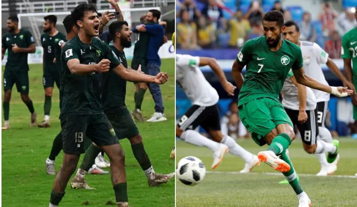 foot ball match,pakistan vs saudiya
