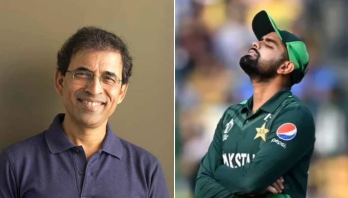 harsha bhoglay and babar azam