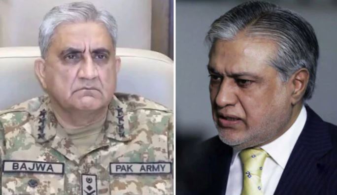ishaq dar and bajwa