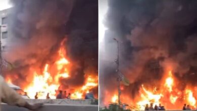 fire in karachi
