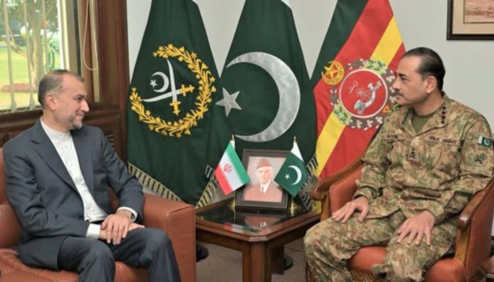 army chief meeting with Iranian Foreign Minister