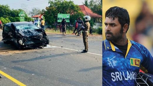 srilankan crickter car accident
