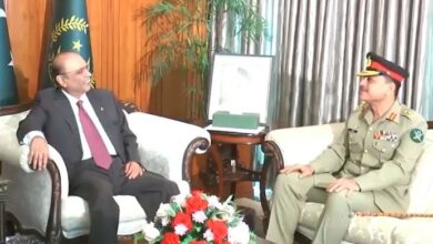 army chief meet with asif zardari