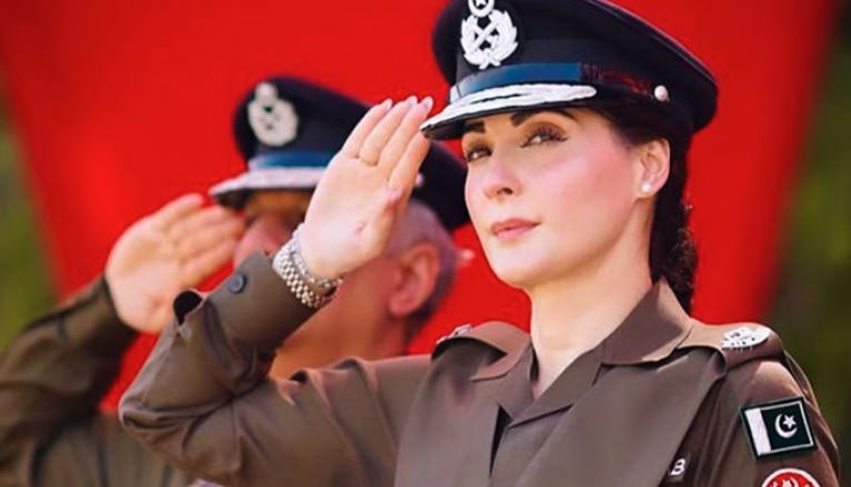 cm maryam nawaz in police uniform