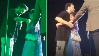 girl hugged with atif aslam in live concert