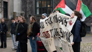 denmark strike of students for ghaza