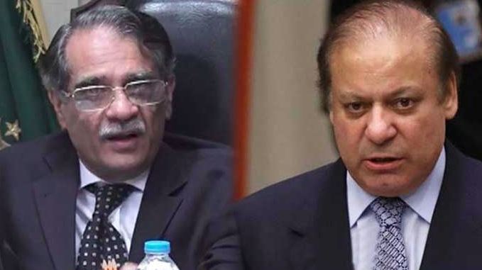 ex pm nawaz sharief,ex chief jusice saqib nisar