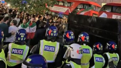 fight in london against iran govt