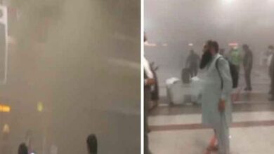 fire in lahore air port