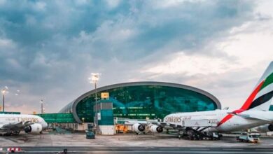 flight opration in dubai suspended due to rain