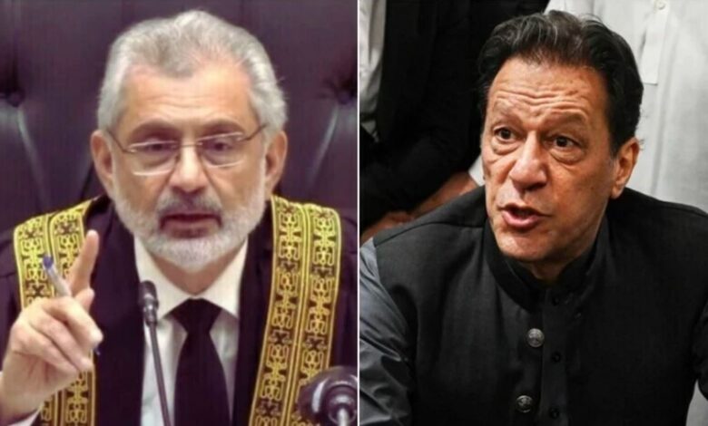 imran khan ,justice qazi faiz esa