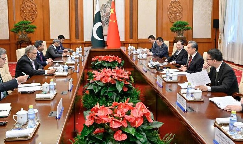 ishaq dar in meeting with chinese govt