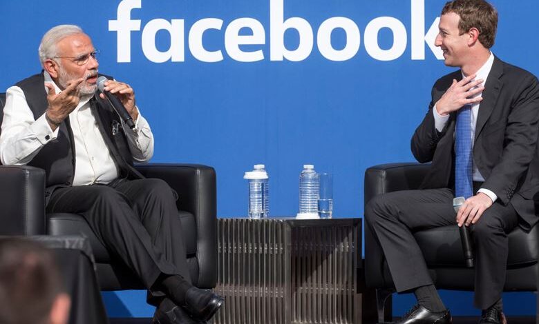 modi and meta social media