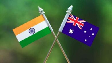 australia and indian flags