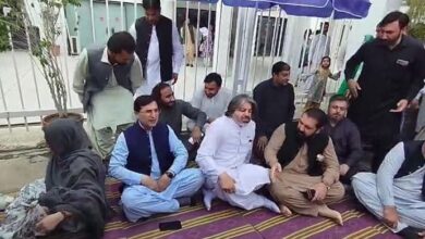 Pakistan Tehreek-e-Insaf's hunger strike camp outside Parliament