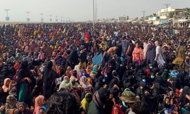 Protests are ongoing in Gwadar district of Balochistan