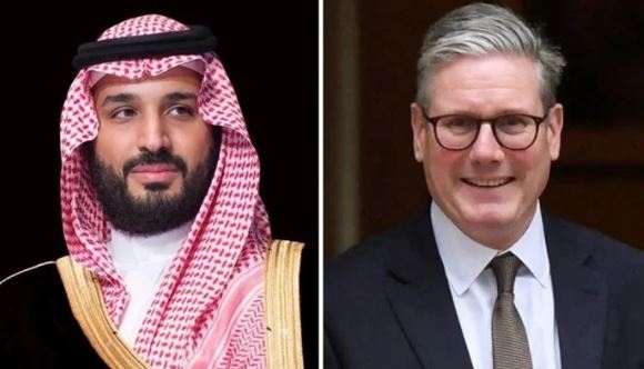 british pm care starmor ,crown prince of saudi arbiya
