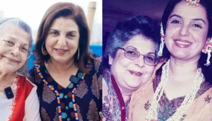 farha khan and his mother