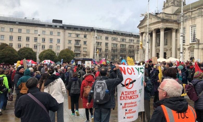 protest in leeds