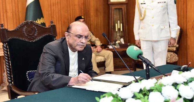 President Zardari signed the Election Amendment Bill 2024