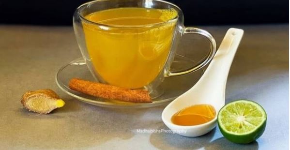 green tea and haldi
