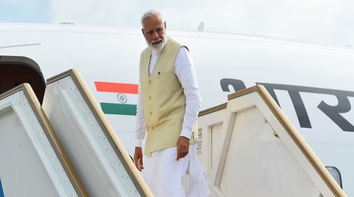 indian pm modi in airbus