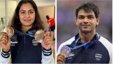 neeraj chopra and mano bhakar