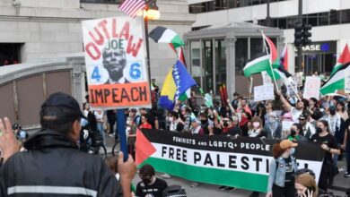 protest in Chicago for palesteen